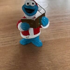 Cookie Monster Santa Ornament Vintage See Pictures